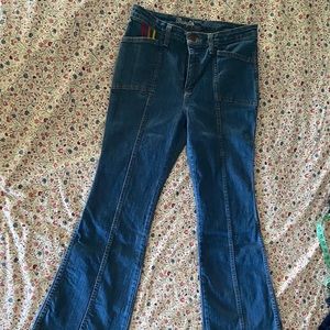 Wrangler ModCloth flare jeans w/ stripes sz 12